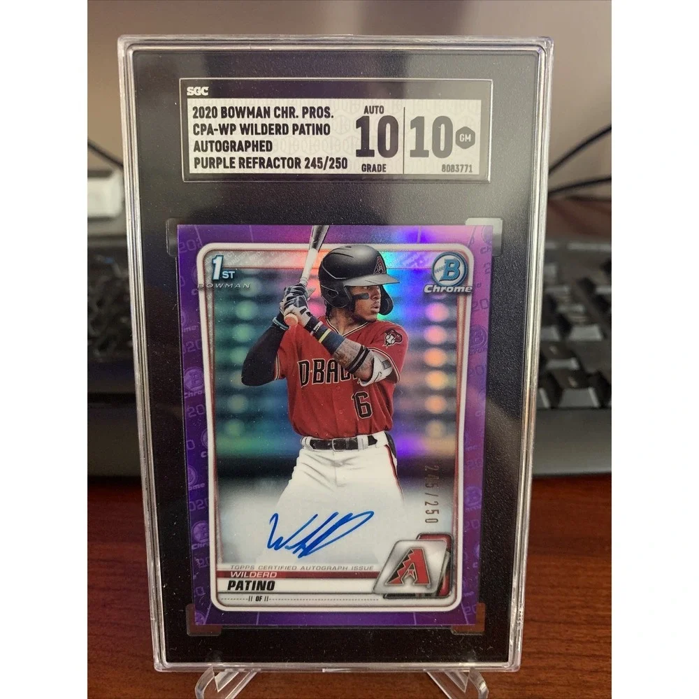 2020 Bowman Chrome Wilderd Patino Purple /250 Refractor SGC 10